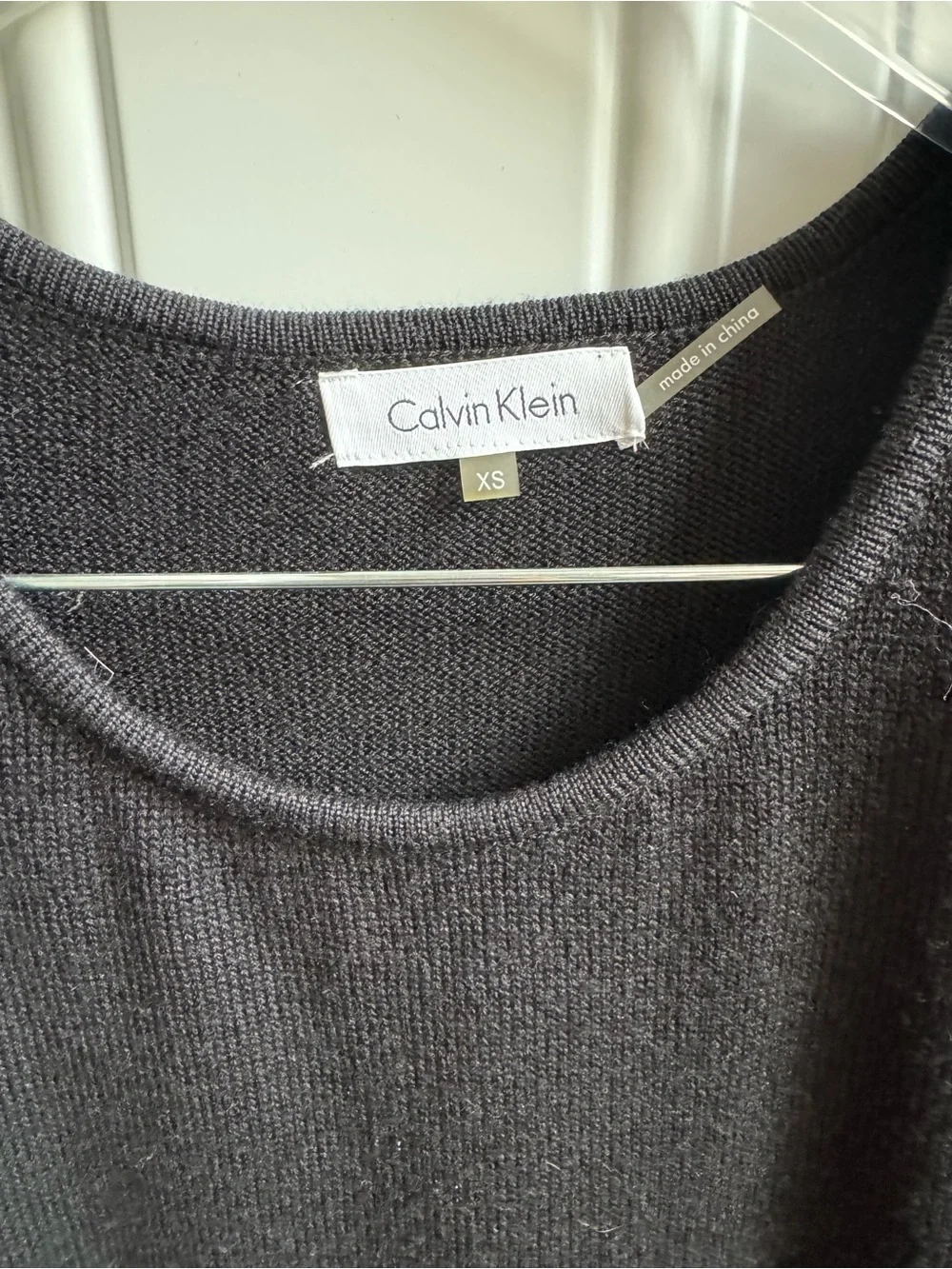 Calvin Klein Charcoal Knit Crewneck Sweater